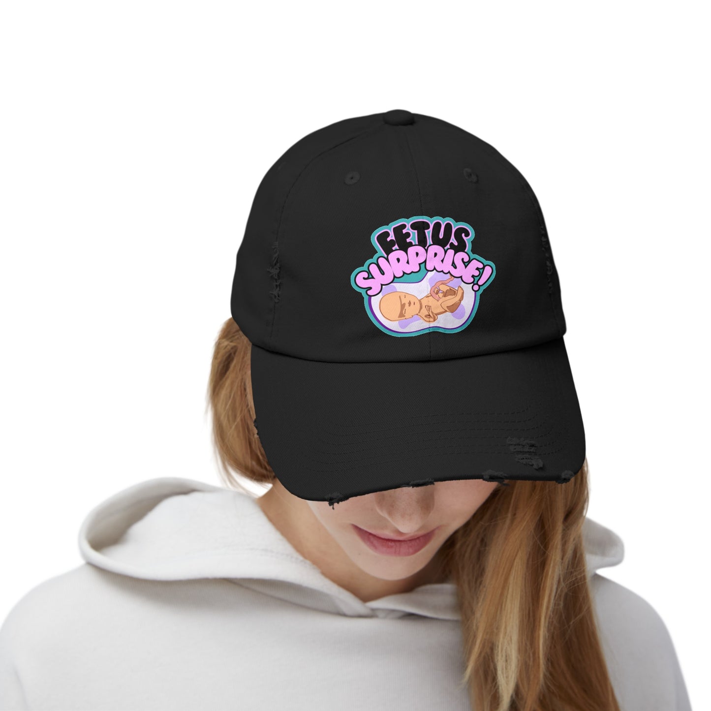 Fetus Surprise! Unisex Distressed Cap