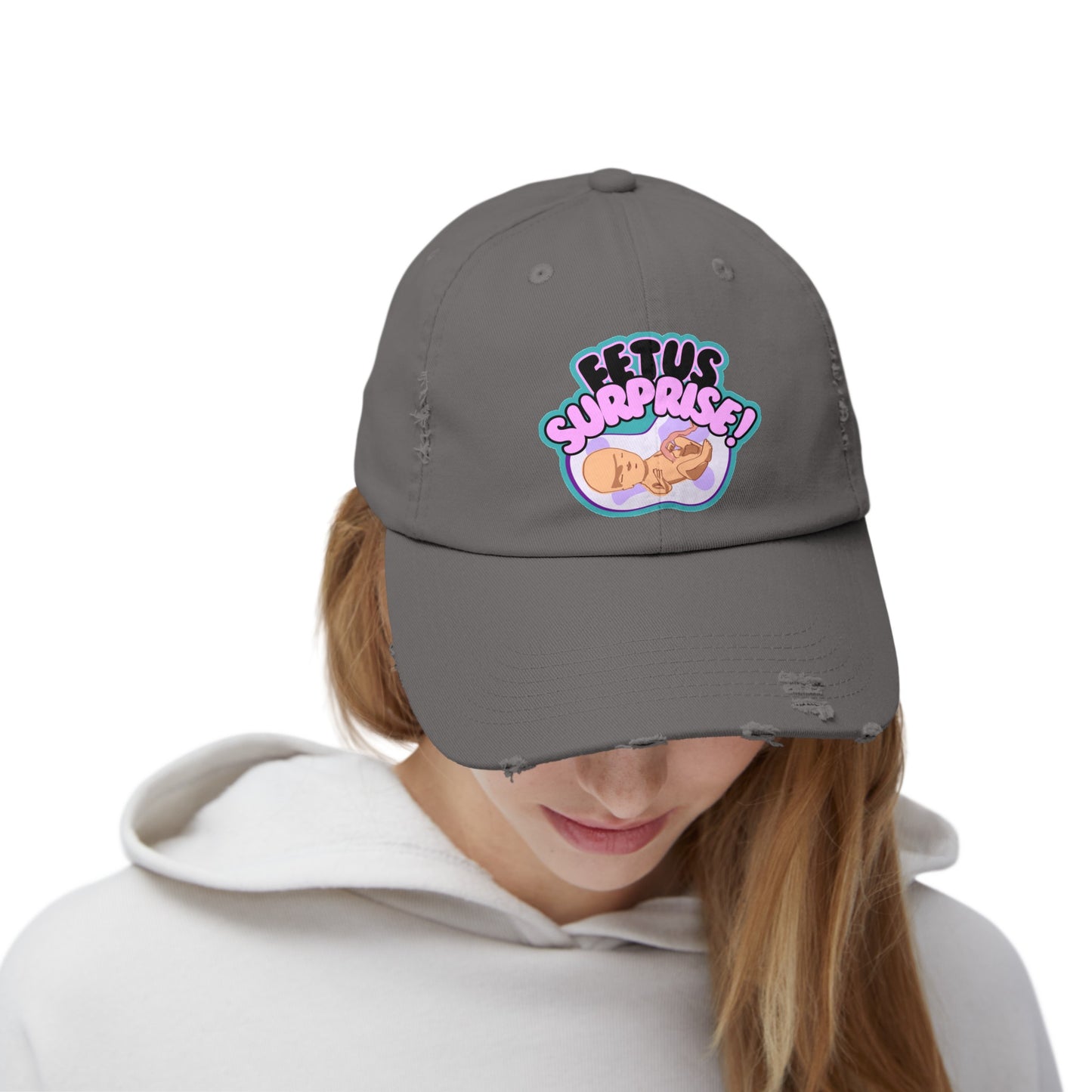 Fetus Surprise! Unisex Distressed Cap