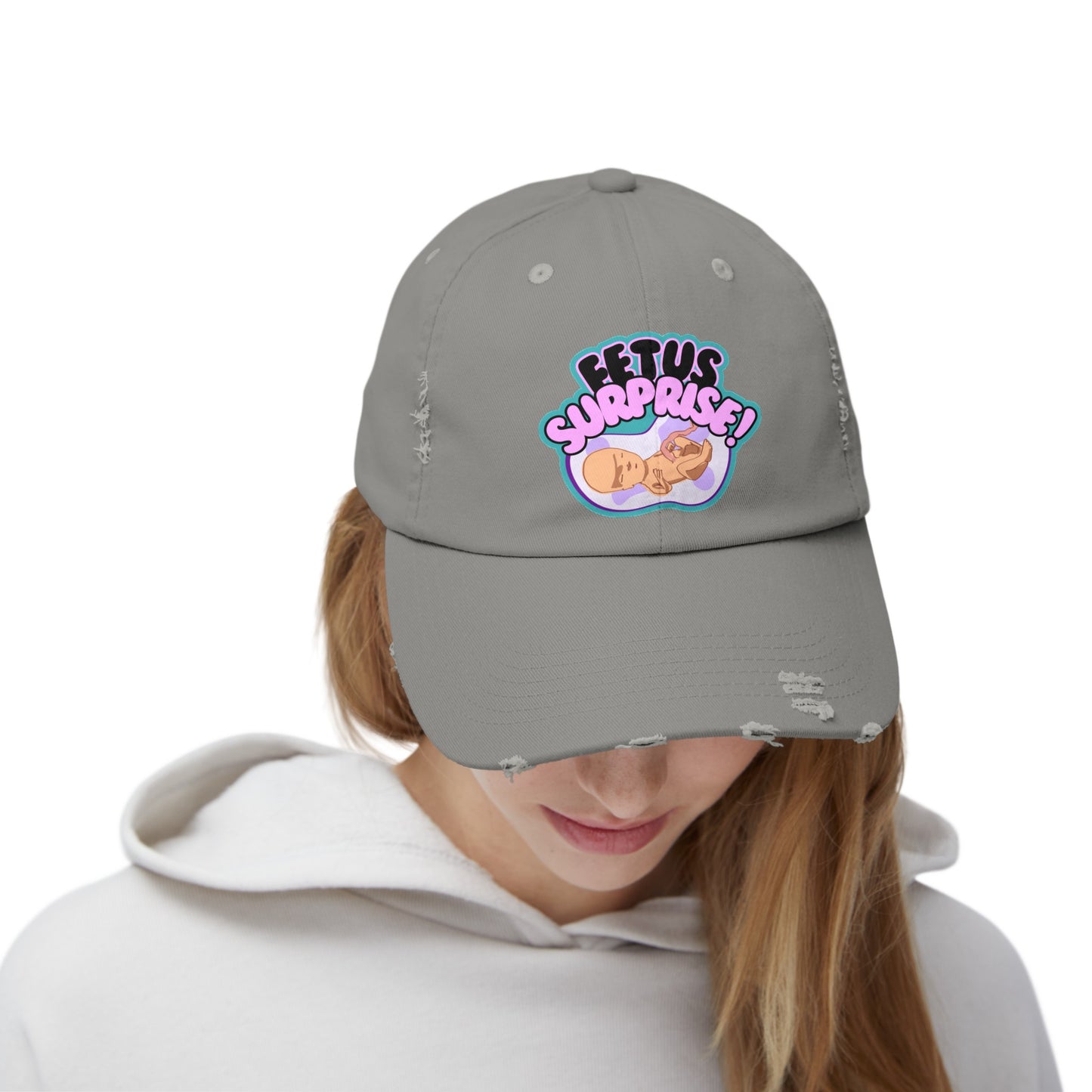 Fetus Surprise! Unisex Distressed Cap